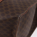 CELINE Macadam Canvas Tote Bag PVC Leather Brown Gold Auth 193520-17