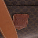 CELINE Macadam Canvas Tote Bag PVC Leather Brown Gold Auth 193520-19