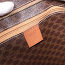 CELINE Macadam Canvas Tote Bag PVC Leather Brown Gold Auth 193520-20