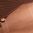 CELINE Macadam Canvas Tote Bag PVC Leather Brown Gold Auth 193520-9