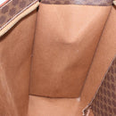 CELINE Macadam Canvas Tote Bag PVC Leather Brown Gold Auth 193520-22