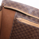 CELINE Macadam Canvas Tote Bag PVC Leather Brown Gold Auth 193520-23