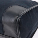 Christian Dior Trotter Canvas Hand Bag Navy Gold Auth 193521A-13