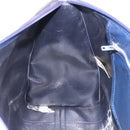 Christian Dior Trotter Canvas Hand Bag Navy Gold Auth 193521A-18