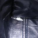 Christian Dior Trotter Canvas Hand Bag Navy Gold Auth 193521A-19
