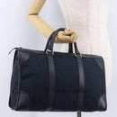 Christian Dior Trotter Canvas Hand Bag Navy Gold Auth 193521A-23