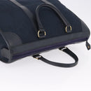 Christian Dior Trotter Canvas Hand Bag Navy Gold Auth 193521A-6