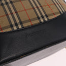 Burberrys Nova Check Shoulder Bag Canvas Beige Gold Auth 193522-18