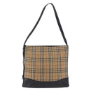 Burberrys Nova Check Shoulder Bag Canvas Beige Gold Auth 193522-13