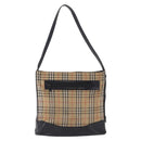 Burberrys Nova Check Shoulder Bag Canvas Beige Gold Auth 193522-2