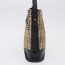 Burberrys Nova Check Shoulder Bag Canvas Beige Gold Auth 193522-4