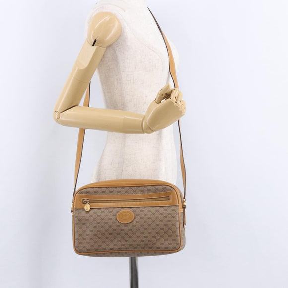GUCCI Micro GG Supreme Shoulder Bag PVC Beige Gold 001 56 0942 Auth 193523