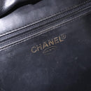 CHANEL COCO Mark Vanity Hand Bag Caviar Skin Black Gold CC Auth 193527-15