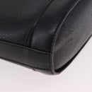 CELINE Shoulder Bag Leather Black Gold Auth 193528-9