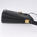 CELINE Shoulder Bag Leather Black Gold Auth 193528-3