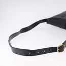 CELINE Shoulder Bag Leather Black Gold Auth 193528-7