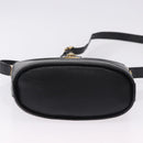 CELINE Shoulder Bag Leather Black Gold Auth 193528-5