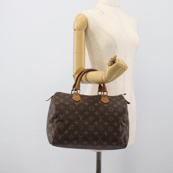 LOUIS VUITTON Monogram Speedy 30 Hand Bag M41526 LV Auth 193529