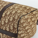 Christian Dior Trotter Canvas Boston Bag Beige Gold Auth 193530-12