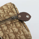 Christian Dior Trotter Canvas Boston Bag Beige Gold Auth 193530-14