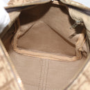 Christian Dior Trotter Canvas Boston Bag Beige Gold Auth 193530-16