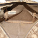 Christian Dior Trotter Canvas Boston Bag Beige Gold Auth 193530-17