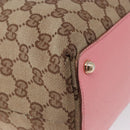 GUCCI GG Canvas Tote Bag Beige Gold 120836 Auth 193531-17