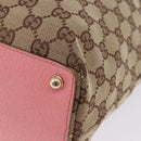 GUCCI GG Canvas Tote Bag Beige Gold 120836 Auth 193531-18