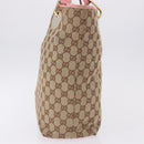 GUCCI GG Canvas Tote Bag Beige Gold 120836 Auth 193531-3