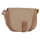 CELINE Macadam Canvas Shoulder Bag PVC Beige Gold Auth 193532-1