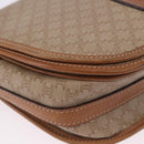 CELINE Macadam Canvas Shoulder Bag PVC Beige Gold Auth 193532-10