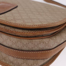 CELINE Macadam Canvas Shoulder Bag PVC Beige Gold Auth 193532-11