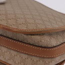 CELINE Macadam Canvas Shoulder Bag PVC Beige Gold Auth 193532-13