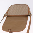 CELINE Macadam Canvas Shoulder Bag PVC Beige Gold Auth 193532-15