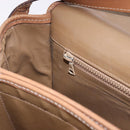 CELINE Macadam Canvas Shoulder Bag PVC Beige Gold Auth 193532-21