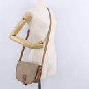 CELINE Macadam Canvas Shoulder Bag PVC Beige Gold Auth 193532-24