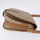 CELINE Macadam Canvas Shoulder Bag PVC Beige Gold Auth 193532-4