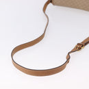 CELINE Macadam Canvas Shoulder Bag PVC Beige Gold Auth 193532-7
