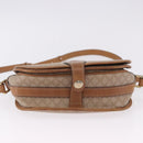 CELINE Macadam Canvas Shoulder Bag PVC Beige Gold Auth 193532-9