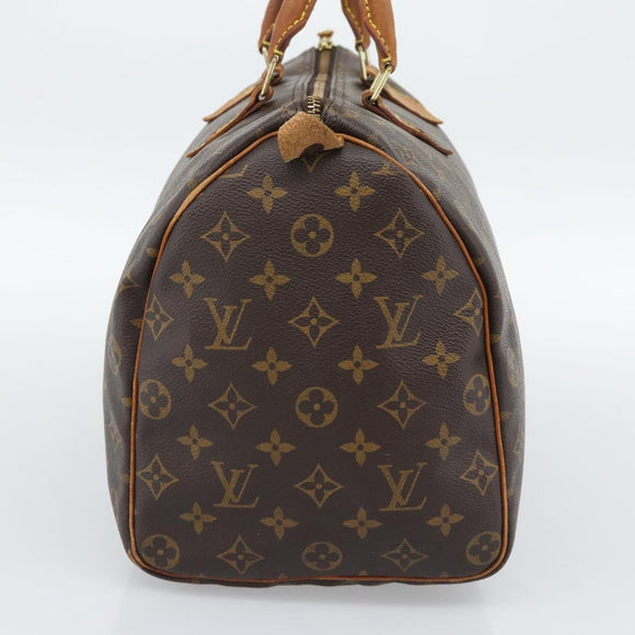 LOUIS VUITTON Monogram Speedy 35 Hand Bag M41524 LV Auth 193533