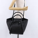 CELINE Big Bag Small Leather 2way Black Silver Auth 193536V-23