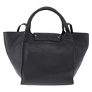 CELINE Big Bag Small Leather 2way Black Silver Auth 193536V-2