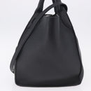 CELINE Big Bag Small Leather 2way Black Silver Auth 193536V-3