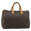 LOUIS VUITTON Monogram Speedy 35 Hand Bag M41524 LV Auth 193537-1