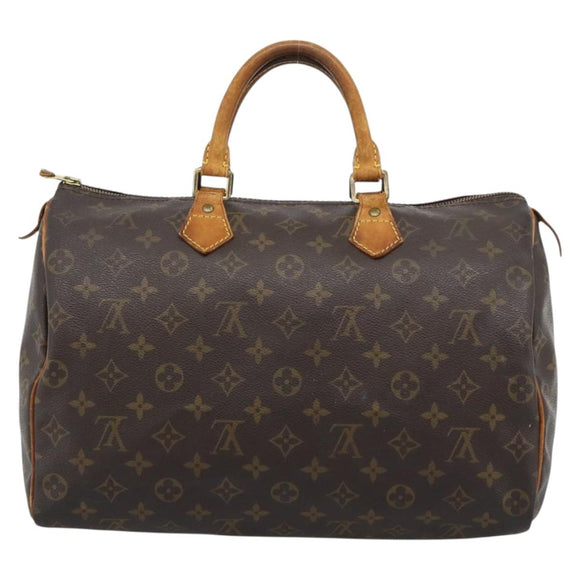 LOUIS VUITTON Monogram Speedy 35 Hand Bag M41524 LV Auth 193537