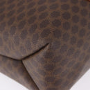 CELINE Macadam Canvas Tote Bag PVC Leather Brown Gold Auth 193538-14