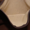 CELINE Macadam Canvas Tote Bag PVC Leather Brown Gold Auth 193538-22
