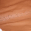CELINE Macadam Canvas Clutch Bag PVC Leather Brown Gold Auth 193540V-14