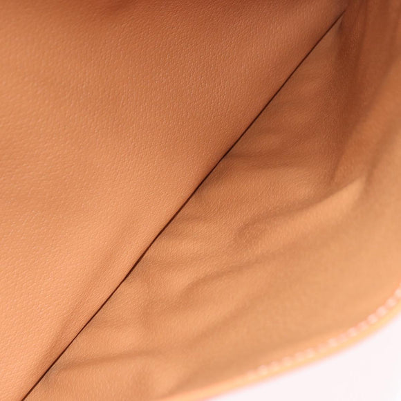 CELINE Macadam Canvas Clutch Bag PVC Leather Brown Gold Auth 193540V