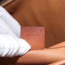 CELINE Macadam Canvas Clutch Bag PVC Leather Brown Gold Auth 193540V-19